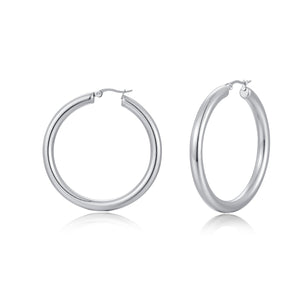 Basic Creolen 5cm Silber Basic Creolen 5cm Silber