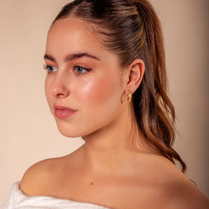 Basic Creolen mit Strass Gold Basic Creolen mit Strass Gold