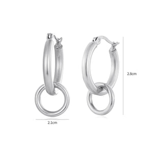 Basic Doppelte Ohrringe Silber Basic Doppelte Ohrringe Silber