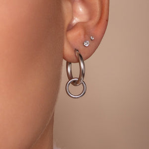 Basic Doppelte Ohrringe Silber Basic Doppelte Ohrringe Silber