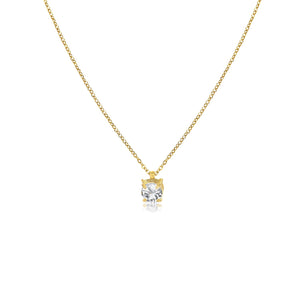 Basic Halskette mit Strass Gold Basic Halskette mit Strass Gold