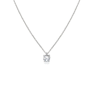 Basic Halskette mit Strass Silber Basic Halskette mit Strass Silber