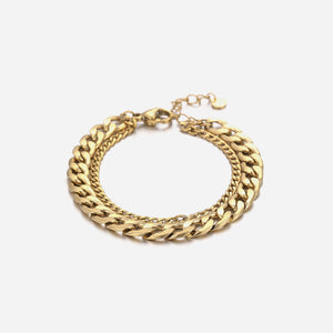 Chunky Doppelarmband Gold Chunky Doppelarmband Gold