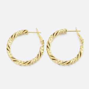 Creolen gedrehtem Muster Gold Creolen gedrehtem Muster Gold