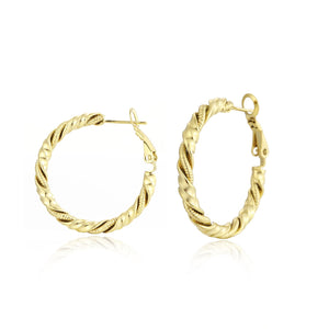 Creolen gedrehtem Muster Gold Creolen gedrehtem Muster Gold