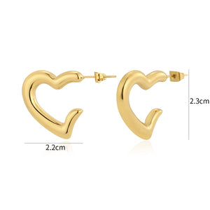 Creolen in Herzform Gold Creolen in Herzform Gold