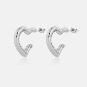 Creolen in Herzform Silber Creolen in Herzform Silber