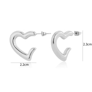 Creolen in Herzform Silber Creolen in Herzform Silber