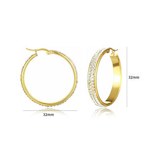 Creolen Strass Gold groß Creolen Strass Gold groß