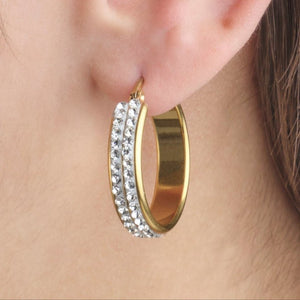 Creolen Strass Gold Creolen Strass Gold