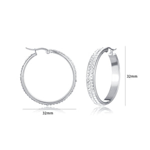 Creolen Strass Silber groß Creolen Strass Silber groß