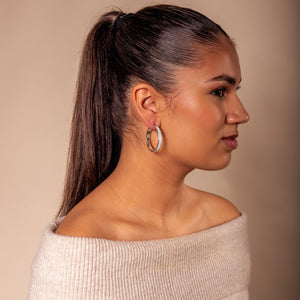 Creolen Strass Silber groß Creolen Strass Silber groß