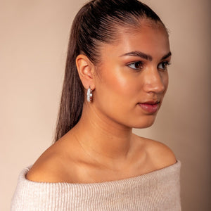 Creolen Strass Silber Creolen Strass Silber