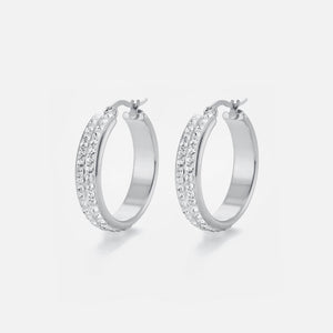 Creolen Strass Silber Creolen Strass Silber