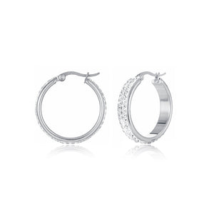 Creolen Strass Silber Creolen Strass Silber