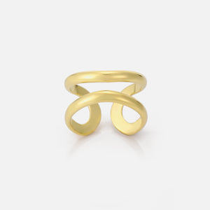 Doppelgeformter Goldring