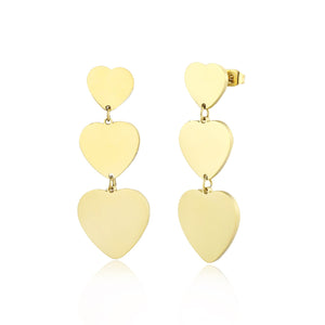 Drei hängende Herzen Gold Drei hängende Herzen Gold