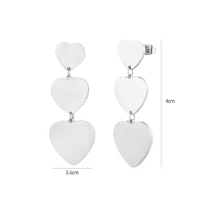 Drei hängende Herzen Silber Drei hängende Herzen Silber