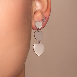 Drei hängende Herzen Silber Drei hängende Herzen Silber