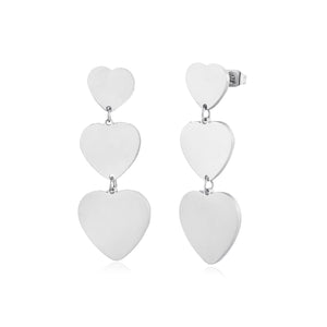 Drei hängende Herzen Silber Drei hängende Herzen Silber