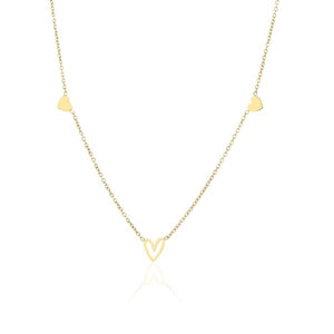 Drei Herzen Halskette Gold Drei Herzen Halskette Gold