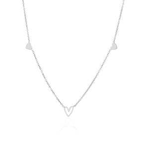 Drei Herzen Halskette Silber Drei Herzen Halskette Silber