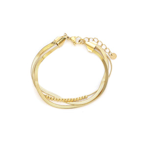 Dreilagiges Lux Armband Gold Dreilagiges Lux Armband Gold