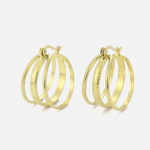 Dreischichtige Creolen Gold Dreischichtige Creolen Gold