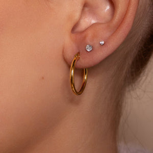 Basic Ohrringe 2cm Gold Basic Ohrringe 2cm Gold