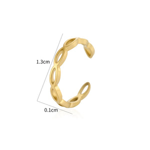 Ear Cuff offene Glieder Gold Ear Cuff offene Glieder Gold