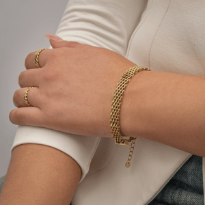 Fischgrätenarmband Gold Fischgrätenarmband Gold