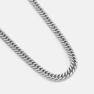 Flache Cuban-Kette 8 mm Silber Flache Cuban-Kette 8 mm Silber