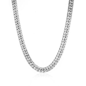 Flache Cuban-Kette 8 mm Silber Flache Cuban-Kette 8 mm Silber