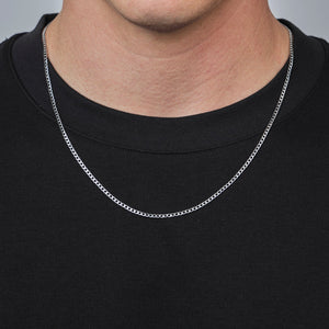 Flache Gliederkette 2 mm Silber Flache Gliederkette 2 mm Silber