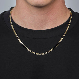 Flache Gliederkette 4 mm Gold Flache Gliederkette 4 mm Gold