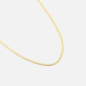 Flache Halskette 2mm Gold Flache Halskette 2mm Gold