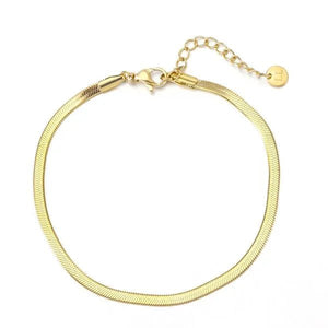 Flaches Armband 2mm Gold Flaches Armband 2mm Gold