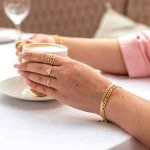 Flaches Armband 4mm Gold Flaches Armband 4mm Gold