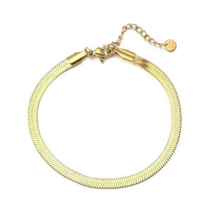 Flaches Armband 4mm Gold Flaches Armband 4mm Gold