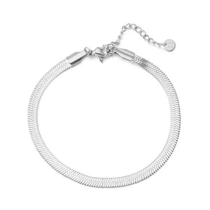 Flaches Armband 4mm Silber Flaches Armband 4mm Silber