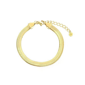 Flaches Armband 6mm Gold Flaches Armband 6mm Gold