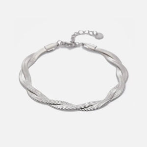 Flaches gedrehtes Armband Silber Flaches gedrehtes Armband Silber