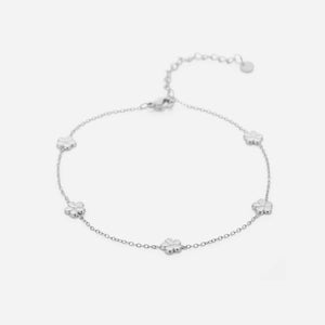 Fußkettchen Blümchen Silber Fußkettchen Blümchen Silber