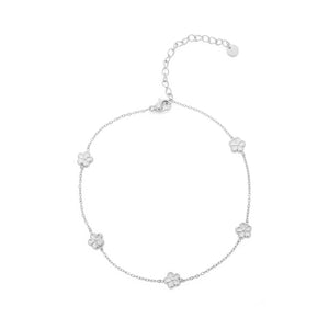 Fußkettchen Blümchen Silber Fußkettchen Blümchen Silber