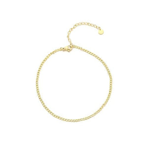 Fußkettchen Cuban 2mm Gold Fußkettchen Cuban 2mm Gold