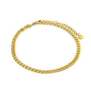 Fußkettchen Cuban Schließe Gold Fußkettchen Cuban Schließe Gold