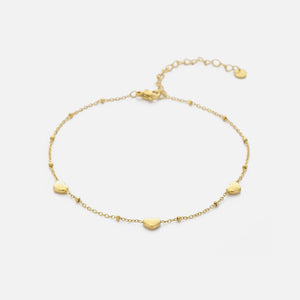 Fußkettchen drei volle Herzen Gold Fußkettchen drei volle Herzen Gold