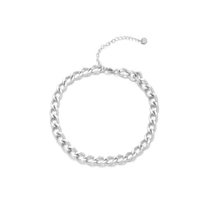 Fußkettchen Fancy Cuban Silber Fußkettchen Fancy Cuban Silber