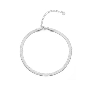 Fußkettchen flache Glieder 4mm Silber Fußkettchen flache Glieder 4mm Silber