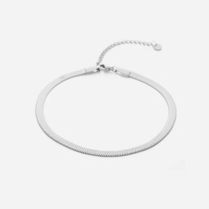 Fußkettchen flache Glieder 4mm Silber Fußkettchen flache Glieder 4mm Silber